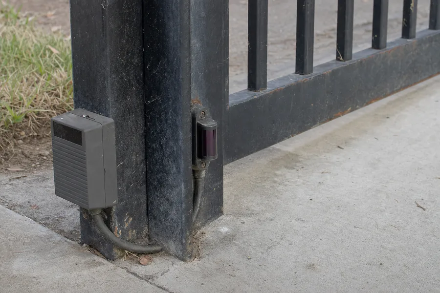 Driveway gate post, hinge and safety hardware in Pueblo, CO